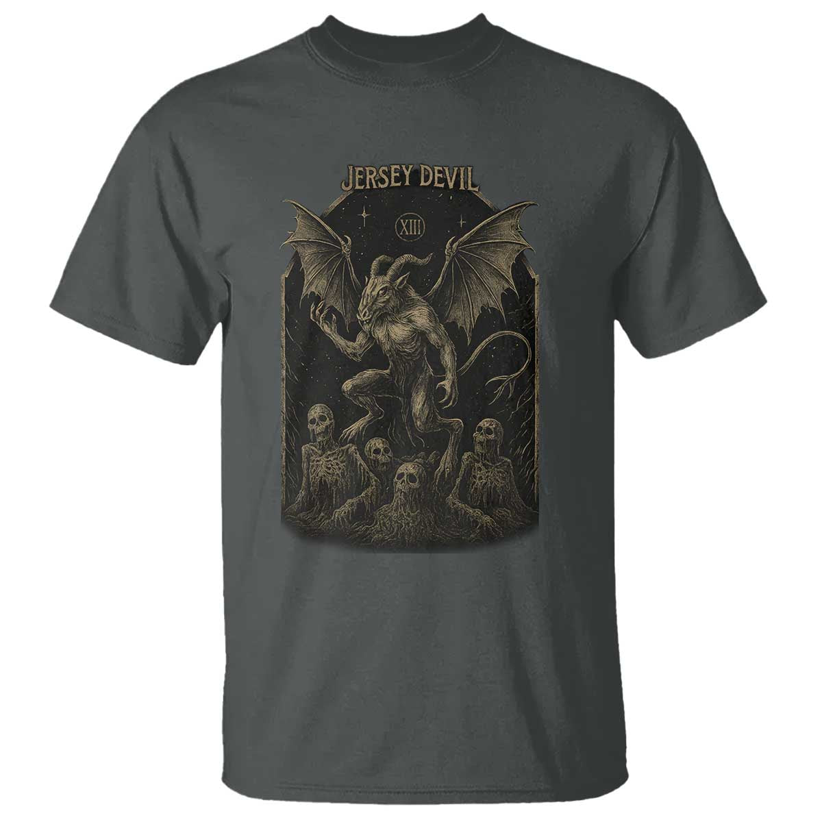 Jersey Devil T Shirt Vintage Weird Creepy Creature Leeds Devil - Wonder Print Shop