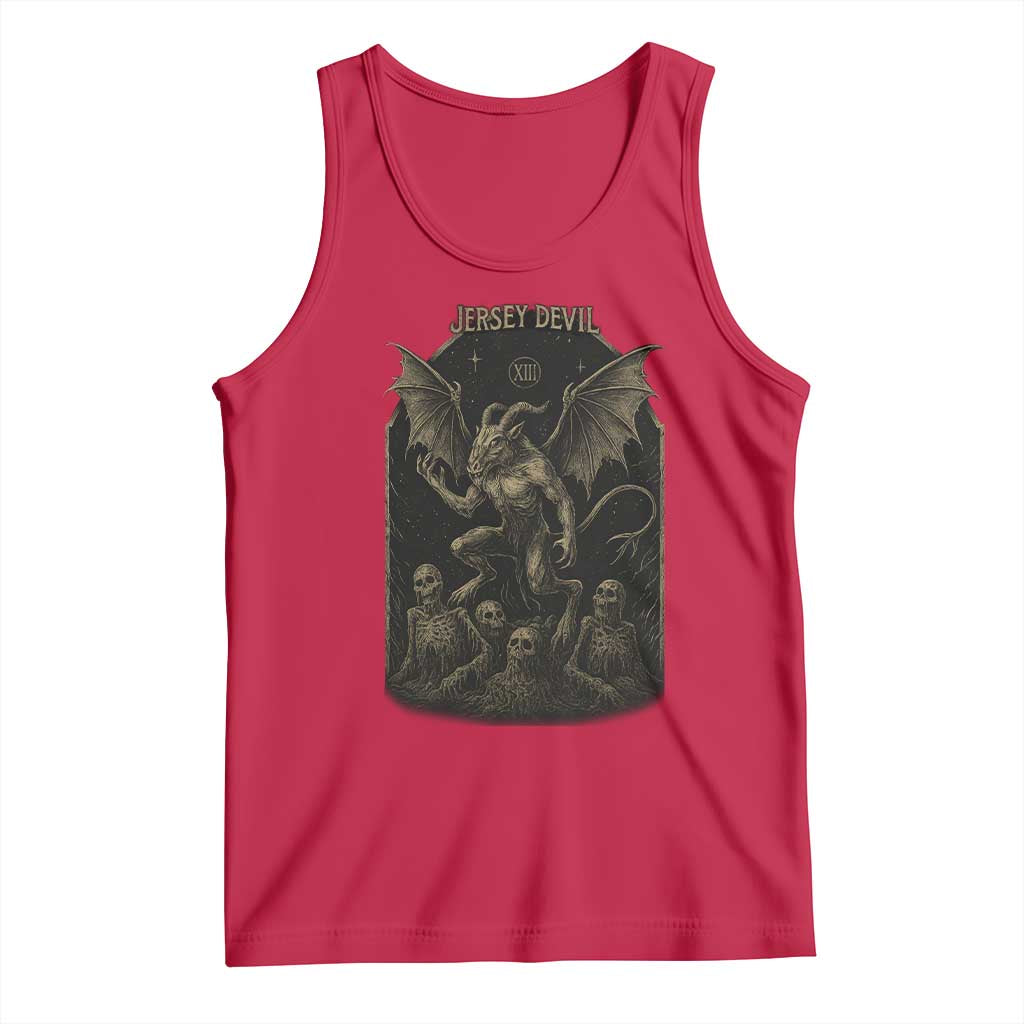 Jersey Devil Tank Top Vintage Weird Creepy Creature Leeds Devil - Wonder Print Shop