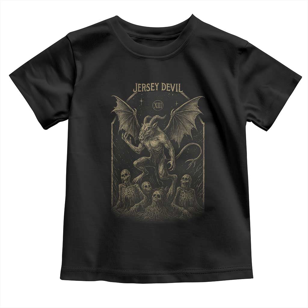 Jersey Devil Toddler T Shirt Vintage Weird Creepy Creature Leeds Devil - Wonder Print Shop