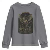 Jersey Devil Youth Sweatshirt Vintage Weird Creepy Creature Leeds Devil - Wonder Print Shop