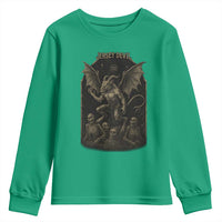 Jersey Devil Youth Sweatshirt Vintage Weird Creepy Creature Leeds Devil - Wonder Print Shop