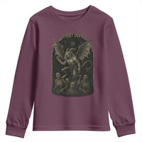 Jersey Devil Youth Sweatshirt Vintage Weird Creepy Creature Leeds Devil - Wonder Print Shop