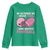 In October We Wear Pink Football Breast Cancer Awareness Youth Sweatshirt Pink Ribbon Checkered Game Day - Wonder Print Shop