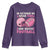In October We Wear Pink Football Breast Cancer Awareness Youth Sweatshirt Pink Ribbon Checkered Game Day - Wonder Print Shop