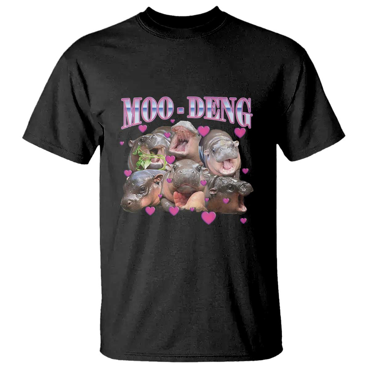 Funny Moo-Deng Baby Pygmy Hippo T Shirt Cute Zoo For Family - Wonder Print Shop