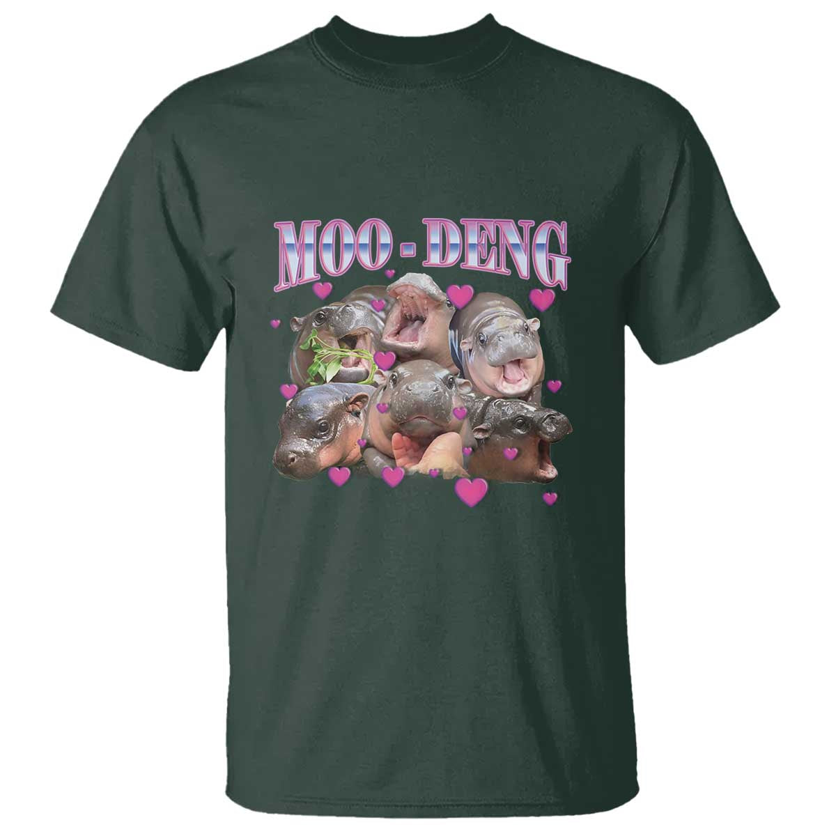 Funny Moo-Deng Baby Pygmy Hippo T Shirt Cute Zoo For Family - Wonder Print Shop