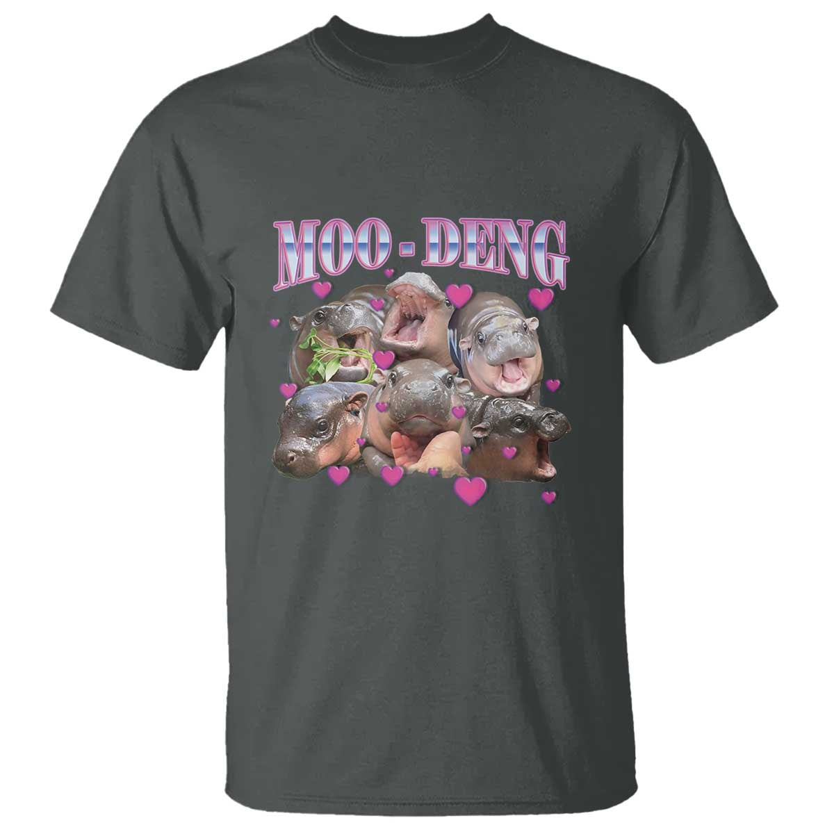 Funny Moo-Deng Baby Pygmy Hippo T Shirt Cute Zoo For Family - Wonder Print Shop