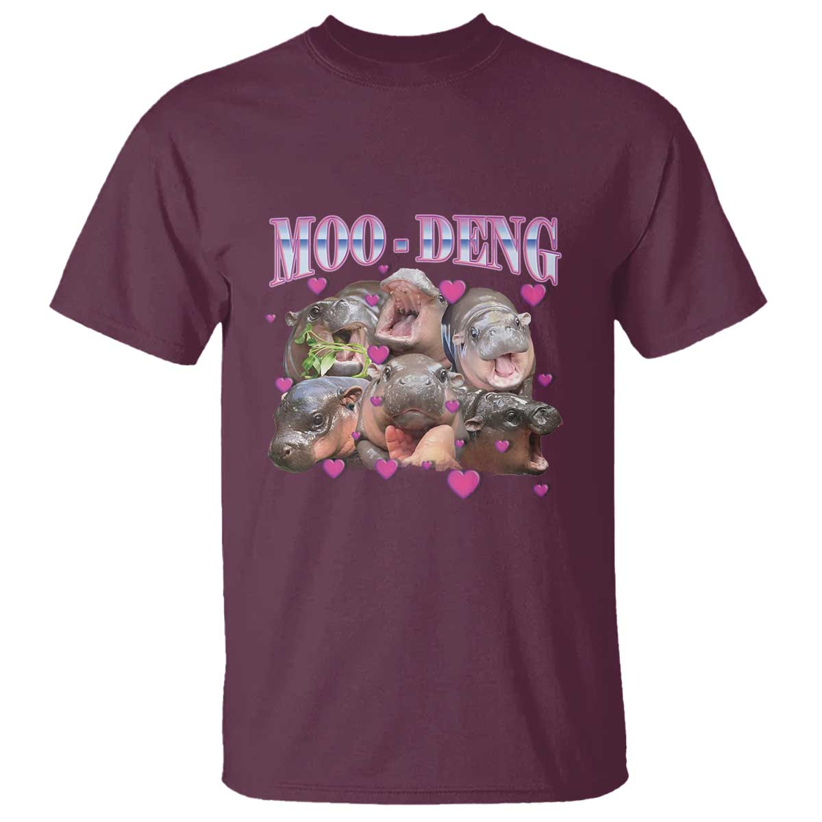 Funny Moo-Deng Baby Pygmy Hippo T Shirt Cute Zoo For Family - Wonder Print Shop