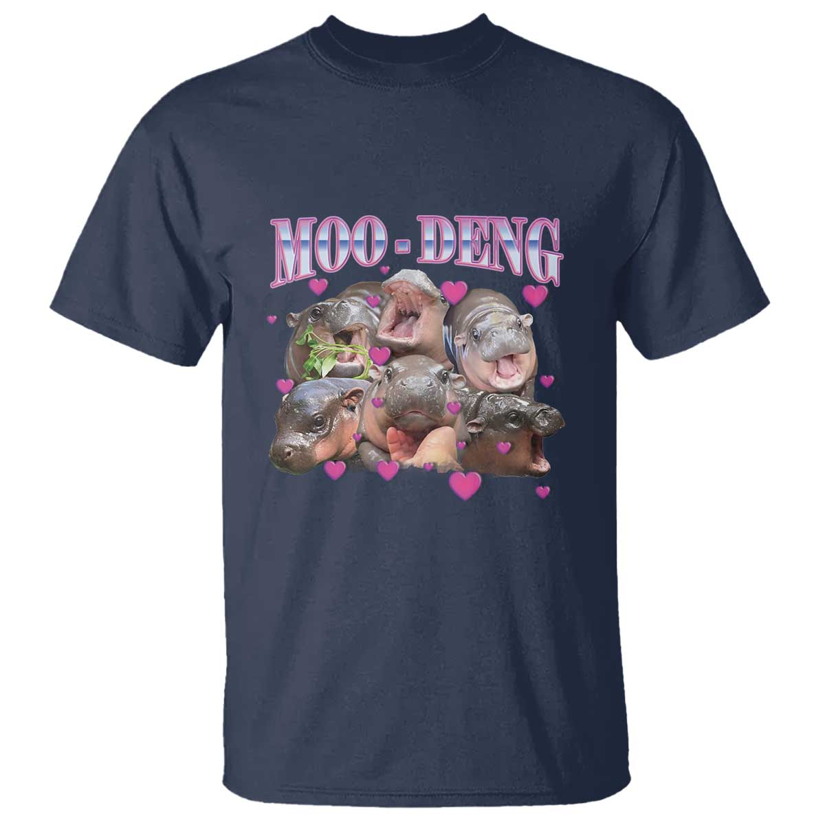 Funny Moo-Deng Baby Pygmy Hippo T Shirt Cute Zoo For Family - Wonder Print Shop
