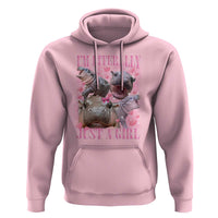 Funny Moo-Deng Baby Pygmy Hippo Hoodie Funny I'm Literally Just a Girl Cute Zoo For Family