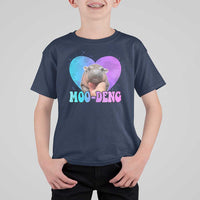 Funny Moo-Deng Baby Pygmy Hippo T Shirt For Kid Heart Shape Cute Zoo For Family - Wonder Print Shop