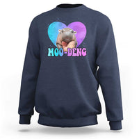 Funny Moo-Deng Baby Pygmy Hippo Sweatshirt Heart Shape Cute Zoo For Family - Wonder Print Shop