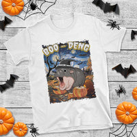Moo-Deng Baby Pygmy Hippo Van Gogh Starry Night T Shirt Halloween Gothic Witchy Vibes Cute Zoo For Family - Wonder Print Shop