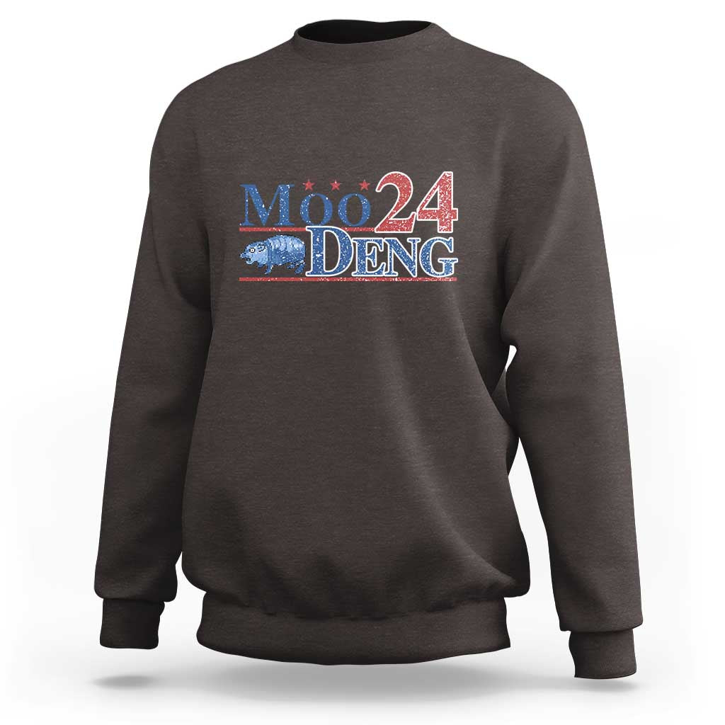 Moo-Deng for President 2024 Sweatshirt Funny Baby Hippo Cute Zoo For Family - Wonder Print Shop