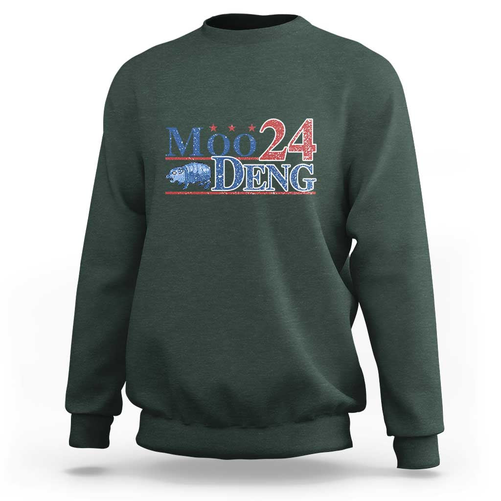 Moo-Deng for President 2024 Sweatshirt Funny Baby Hippo Cute Zoo For Family - Wonder Print Shop