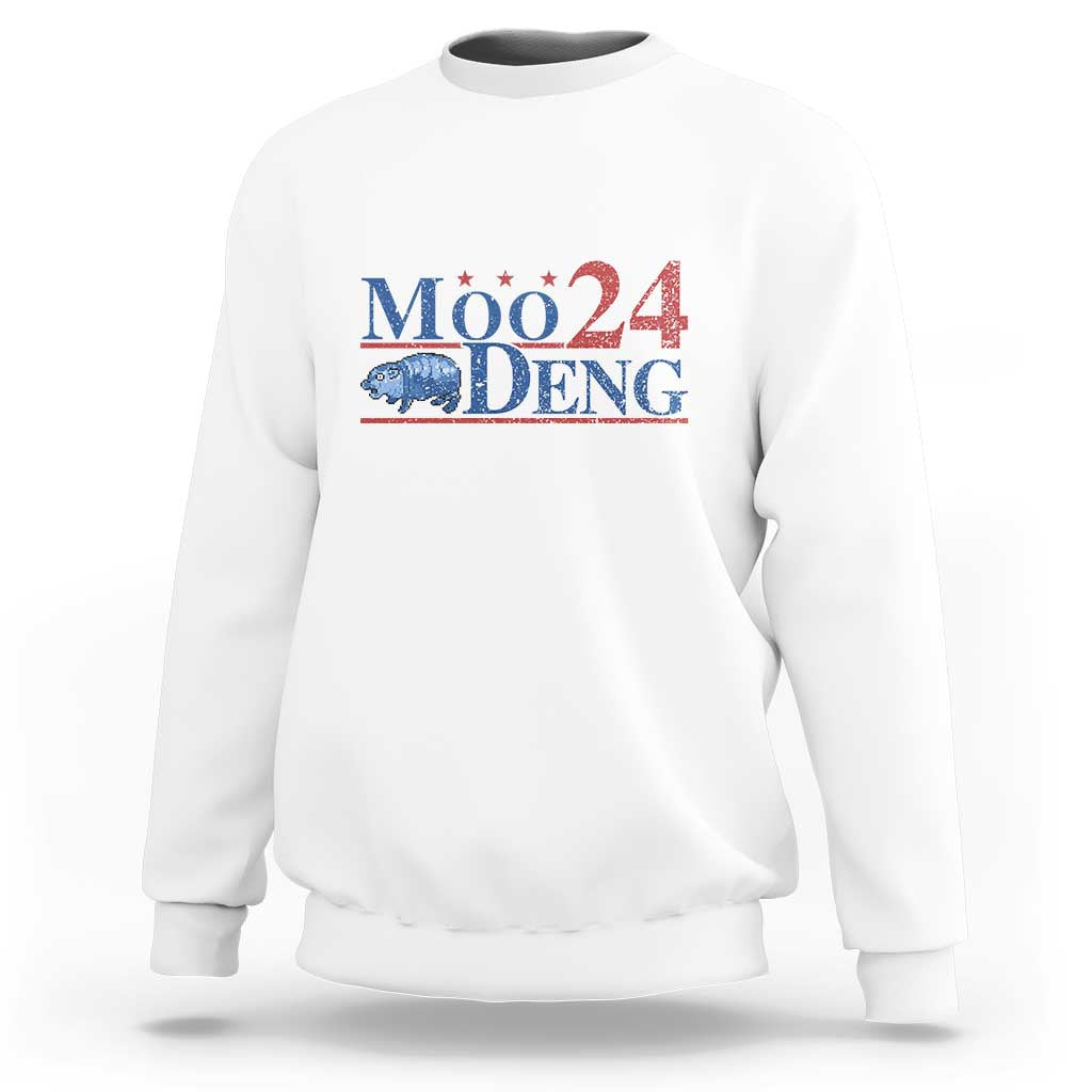 Moo-Deng for President 2024 Sweatshirt Funny Baby Hippo Cute Zoo For Family - Wonder Print Shop
