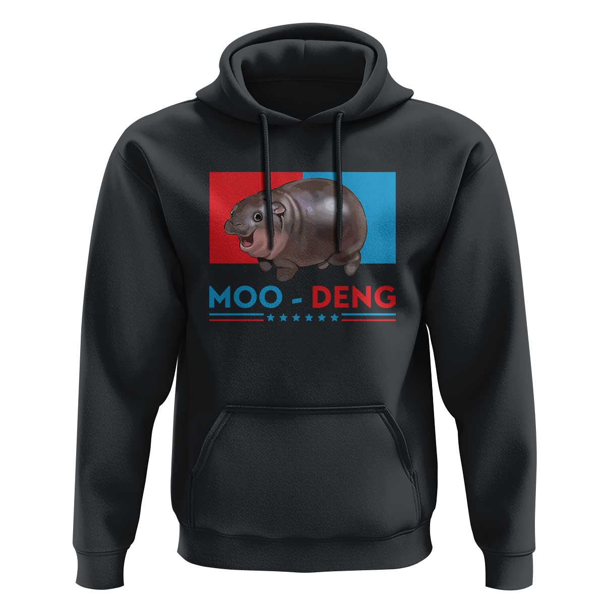 Funny Moo-Deng Baby Pygmy Hippo Hoodie Moo Deng for President 2024 Cute Zoo For Family