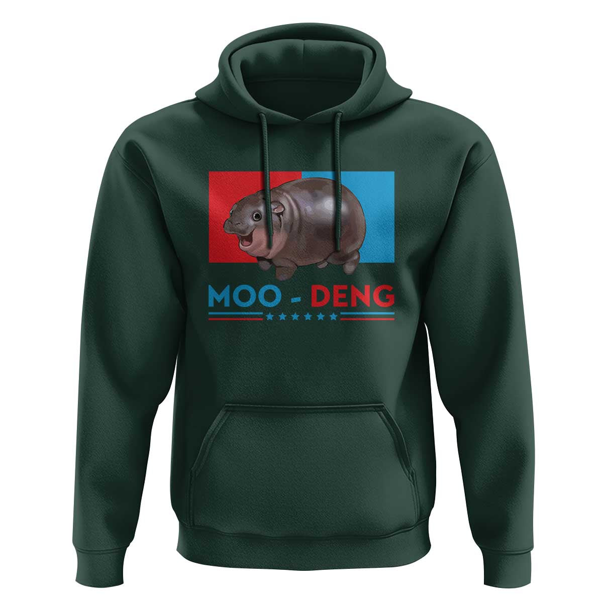 Funny Moo-Deng Baby Pygmy Hippo Hoodie Moo Deng for President 2024 Cute Zoo For Family