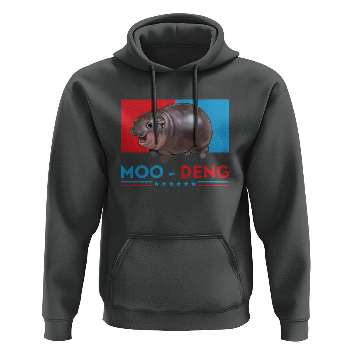 Funny Moo-Deng Baby Pygmy Hippo Hoodie Moo Deng for President 2024 Cute Zoo For Family