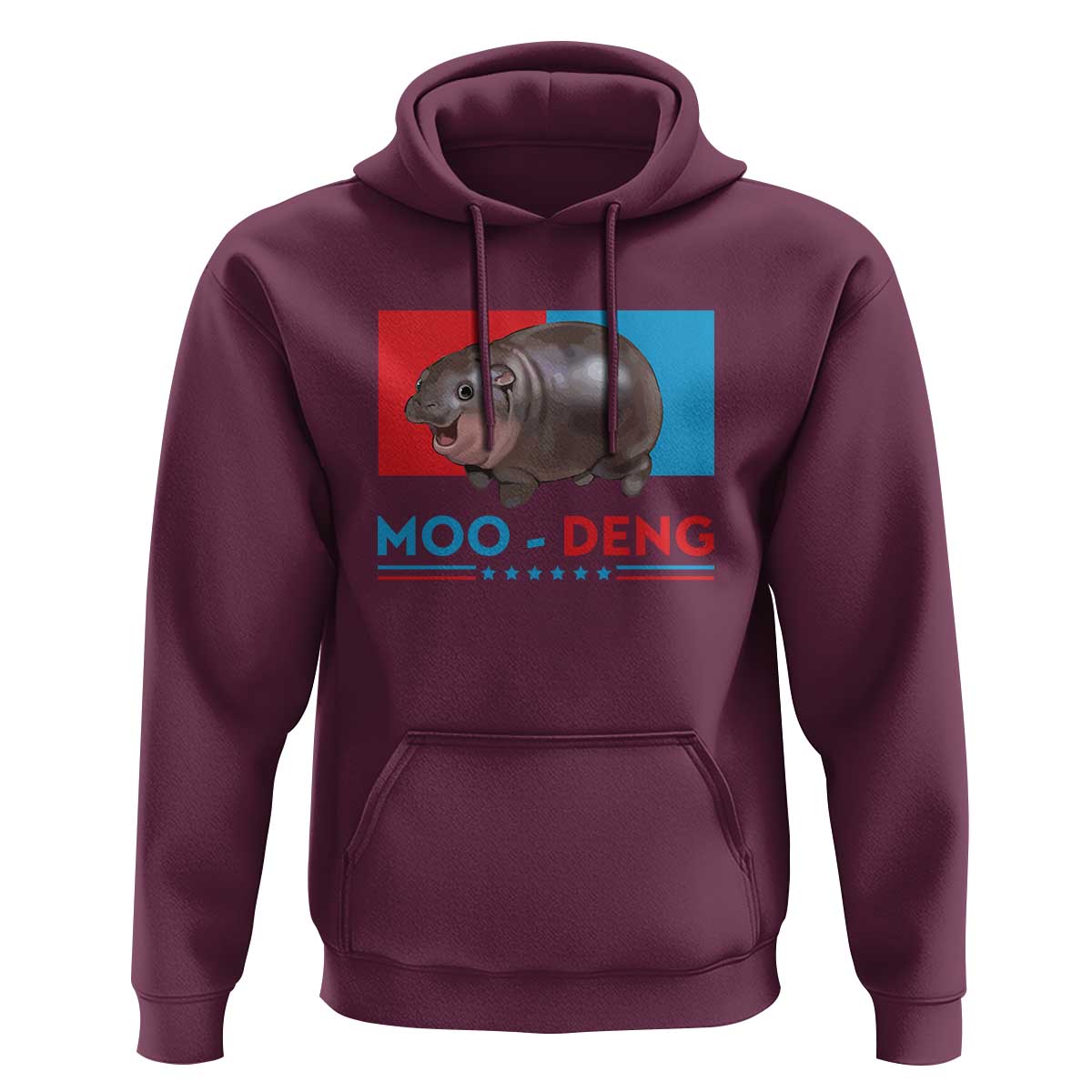 Funny Moo-Deng Baby Pygmy Hippo Hoodie Moo Deng for President 2024 Cute Zoo For Family