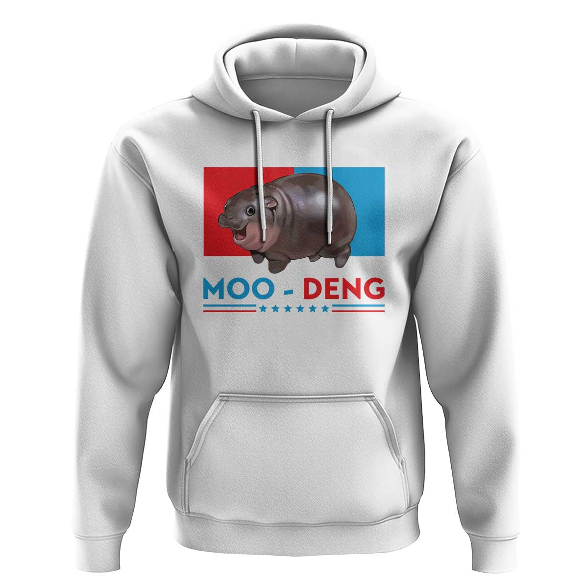 Funny Moo-Deng Baby Pygmy Hippo Hoodie Moo Deng for President 2024 Cute Zoo For Family