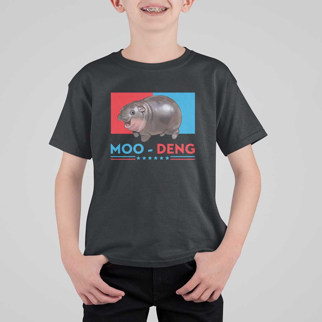 Funny Moo-Deng Baby Pygmy Hippo T Shirt For Kid Moo Deng for President 2024 Cute Zoo For Family - Wonder Print Shop