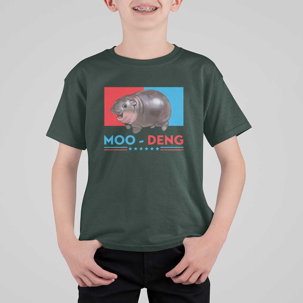 Funny Moo-Deng Baby Pygmy Hippo T Shirt For Kid Moo Deng for President 2024 Cute Zoo For Family - Wonder Print Shop
