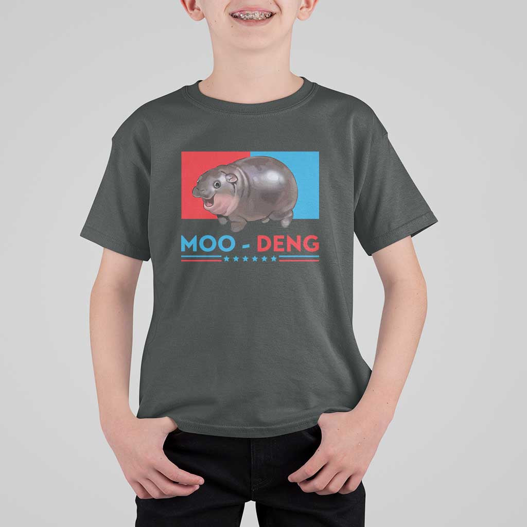 Funny Moo-Deng Baby Pygmy Hippo T Shirt For Kid Moo Deng for President 2024 Cute Zoo For Family - Wonder Print Shop