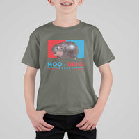 Funny Moo-Deng Baby Pygmy Hippo T Shirt For Kid Moo Deng for President 2024 Cute Zoo For Family - Wonder Print Shop