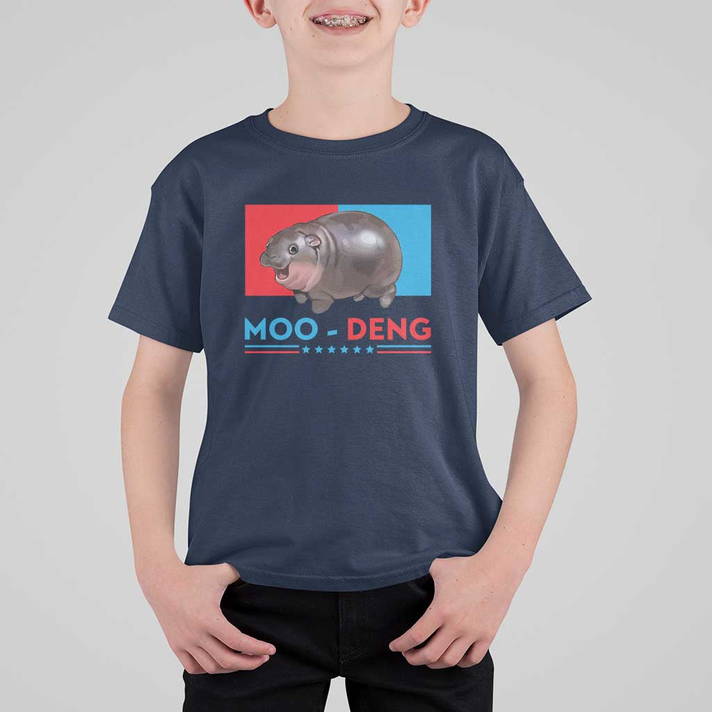 Funny Moo-Deng Baby Pygmy Hippo T Shirt For Kid Moo Deng for President 2024 Cute Zoo For Family - Wonder Print Shop