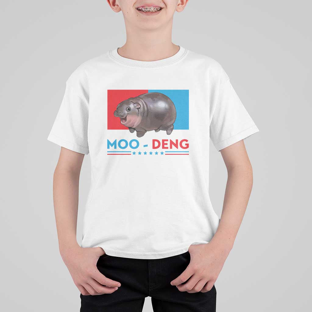 Funny Moo-Deng Baby Pygmy Hippo T Shirt For Kid Moo Deng for President 2024 Cute Zoo For Family - Wonder Print Shop