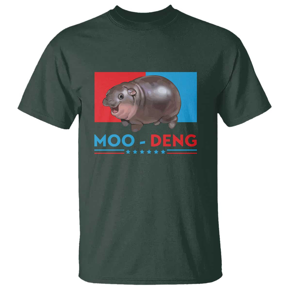 Funny Moo-Deng Baby Pygmy Hippo T Shirt Moo Deng for President 2024 Cute Zoo For Family - Wonder Print Shop