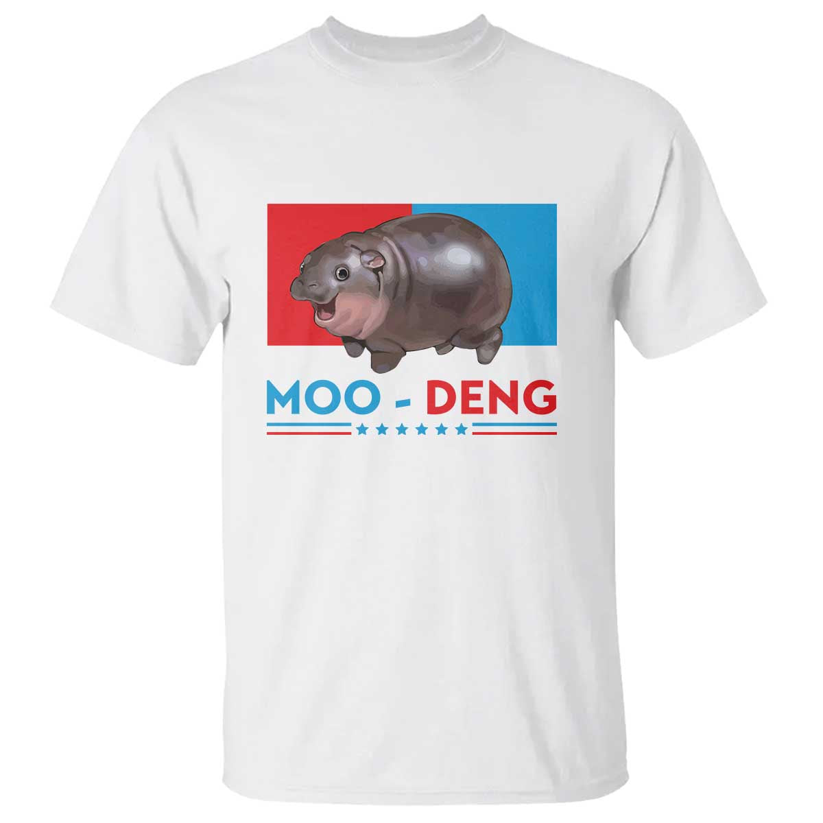 Funny Moo-Deng Baby Pygmy Hippo T Shirt Moo Deng for President 2024 Cute Zoo For Family - Wonder Print Shop