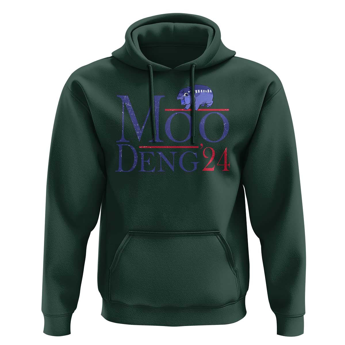 Moo-Deng for President Election 2024 Hoodie Funny Baby Hippo Meme Cute Zoo For Family