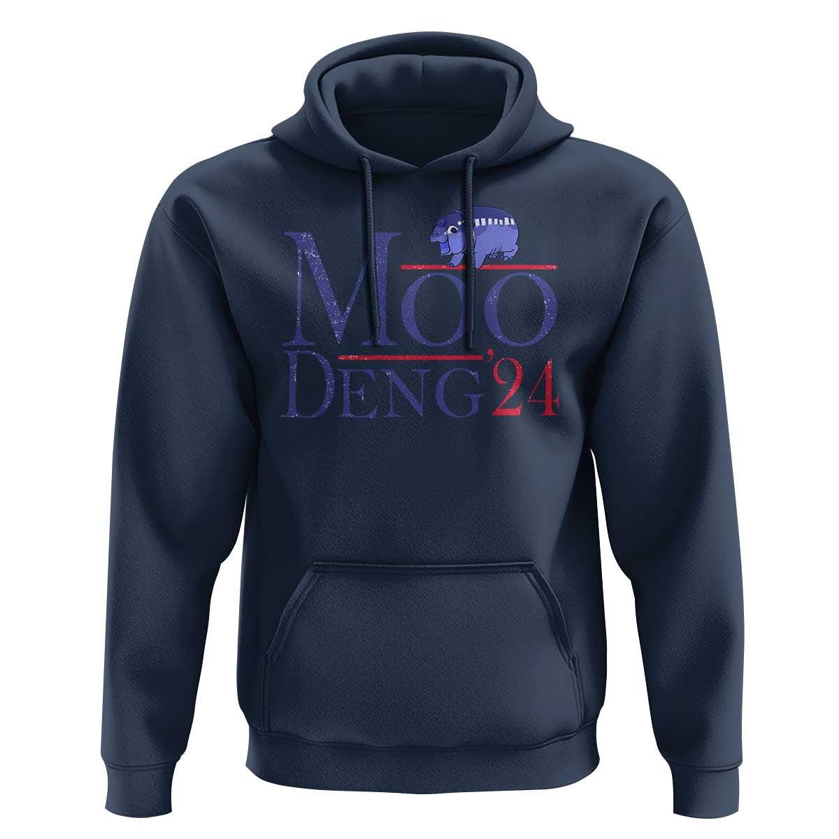 Moo-Deng for President Election 2024 Hoodie Funny Baby Hippo Meme Cute Zoo For Family