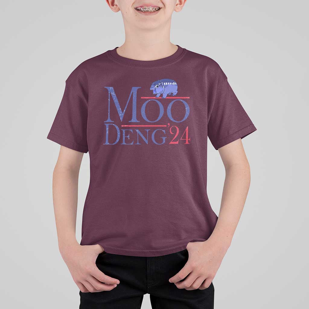 Moo-Deng for President Election 2024 T Shirt For Kid Funny Baby Hippo Meme Cute Zoo For Family - Wonder Print Shop