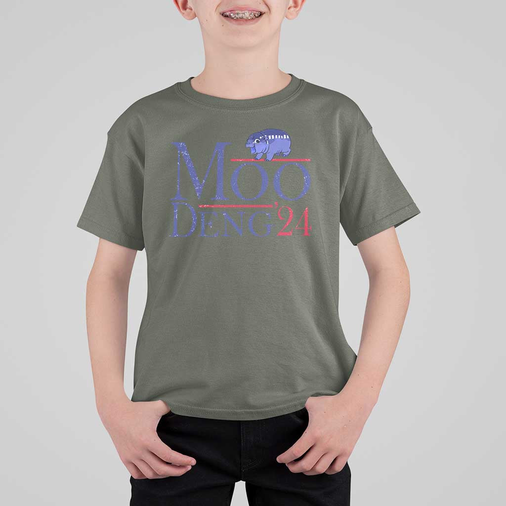 Moo-Deng for President Election 2024 T Shirt For Kid Funny Baby Hippo Meme Cute Zoo For Family - Wonder Print Shop