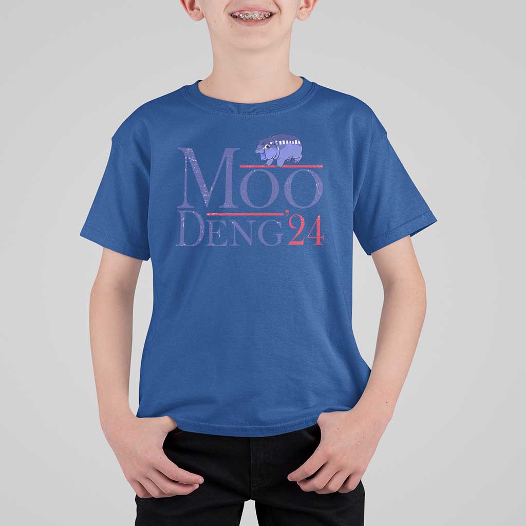 Moo-Deng for President Election 2024 T Shirt For Kid Funny Baby Hippo Meme Cute Zoo For Family - Wonder Print Shop