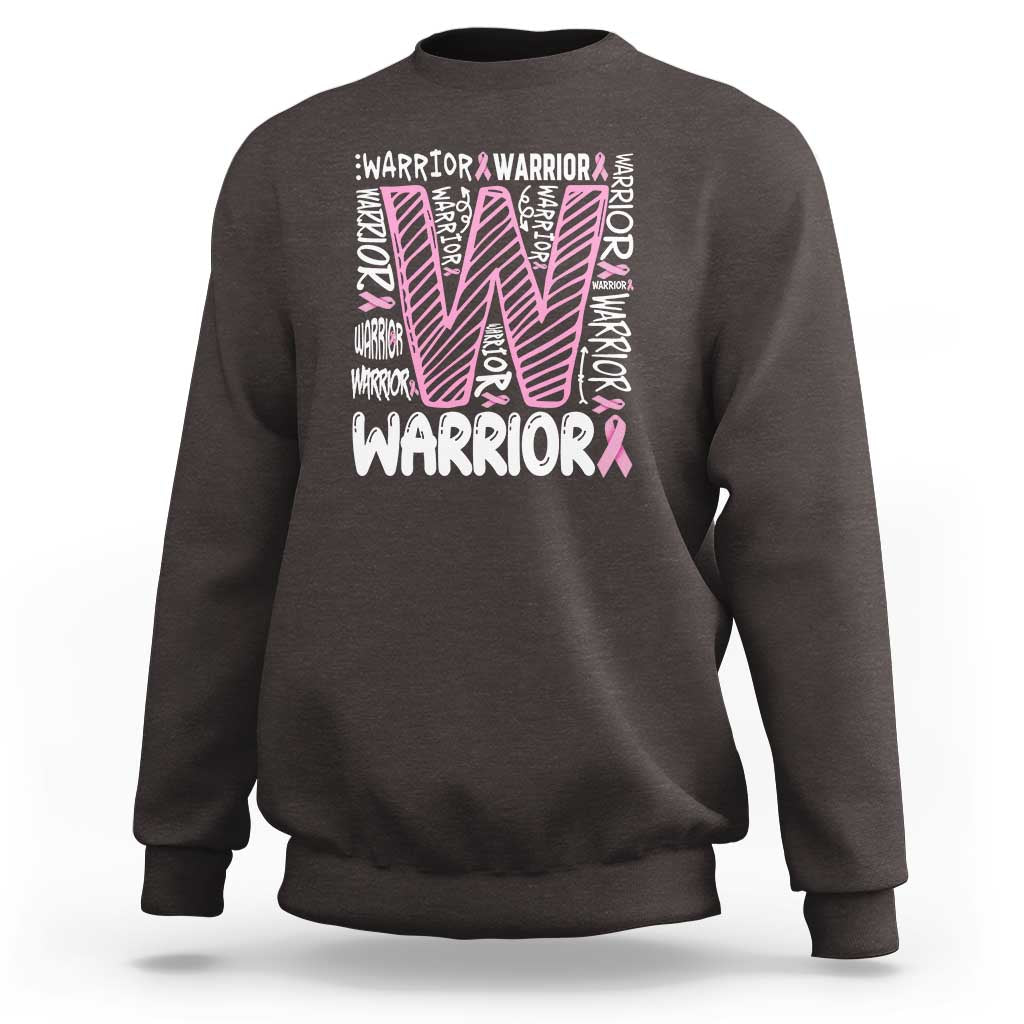 Breast Cancer Awareness In October We Wear Pink Sweatshirt Pink Ribbon Warriors Team - Wonder Print Shop