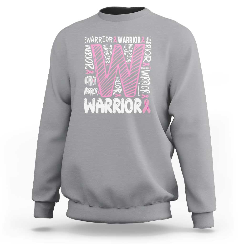 Breast Cancer Awareness In October We Wear Pink Sweatshirt Pink Ribbon Warriors Team - Wonder Print Shop