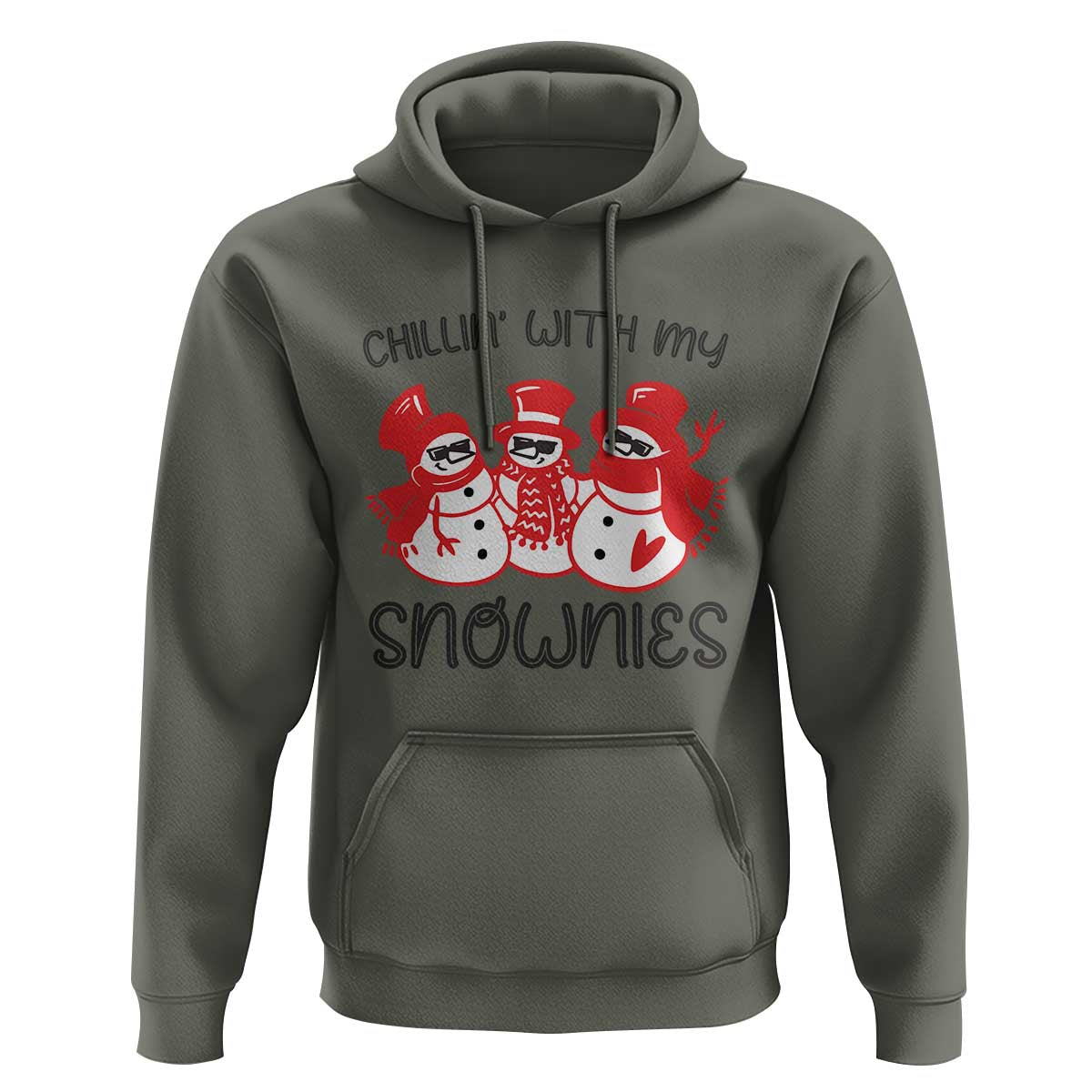 Snowman Christmas Hoodie Chillin With My Snowmies Ugly Gift TS10