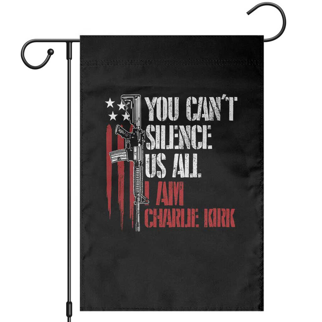 Charlie Kirk Garden Flag You Cant Silence Us All USA Flag - Wonder Print Shop