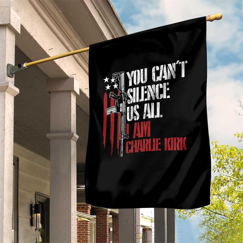 Charlie Kirk Garden Flag You Cant Silence Us All USA Flag - Wonder Print Shop