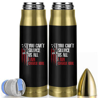 Charlie Kirk Bullet Tumbler You Cant Silence Us All USA Flag - Wonder Print Shop