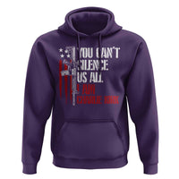 Charlie Kirk Hoodie You Cant Silence Us All USA Flag - Wonder Print Shop