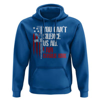 Charlie Kirk Hoodie You Cant Silence Us All USA Flag - Wonder Print Shop