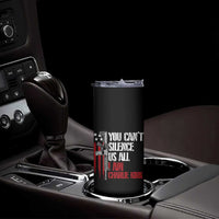 Charlie Kirk Skinny Tumbler You Cant Silence Us All USA Flag - Wonder Print Shop