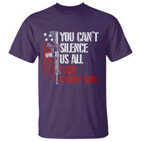 Charlie Kirk T Shirt You Cant Silence Us All USA Flag - Wonder Print Shop