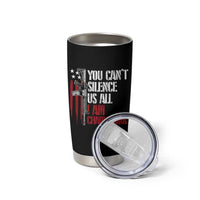 Charlie Kirk Tumbler Cup You Cant Silence Us All USA Flag - Wonder Print Shop