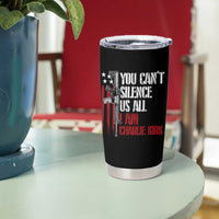 Charlie Kirk Tumbler Cup You Cant Silence Us All USA Flag - Wonder Print Shop
